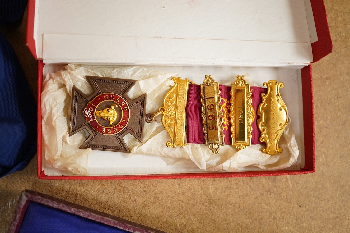 Collection of masonic and buffalo medals